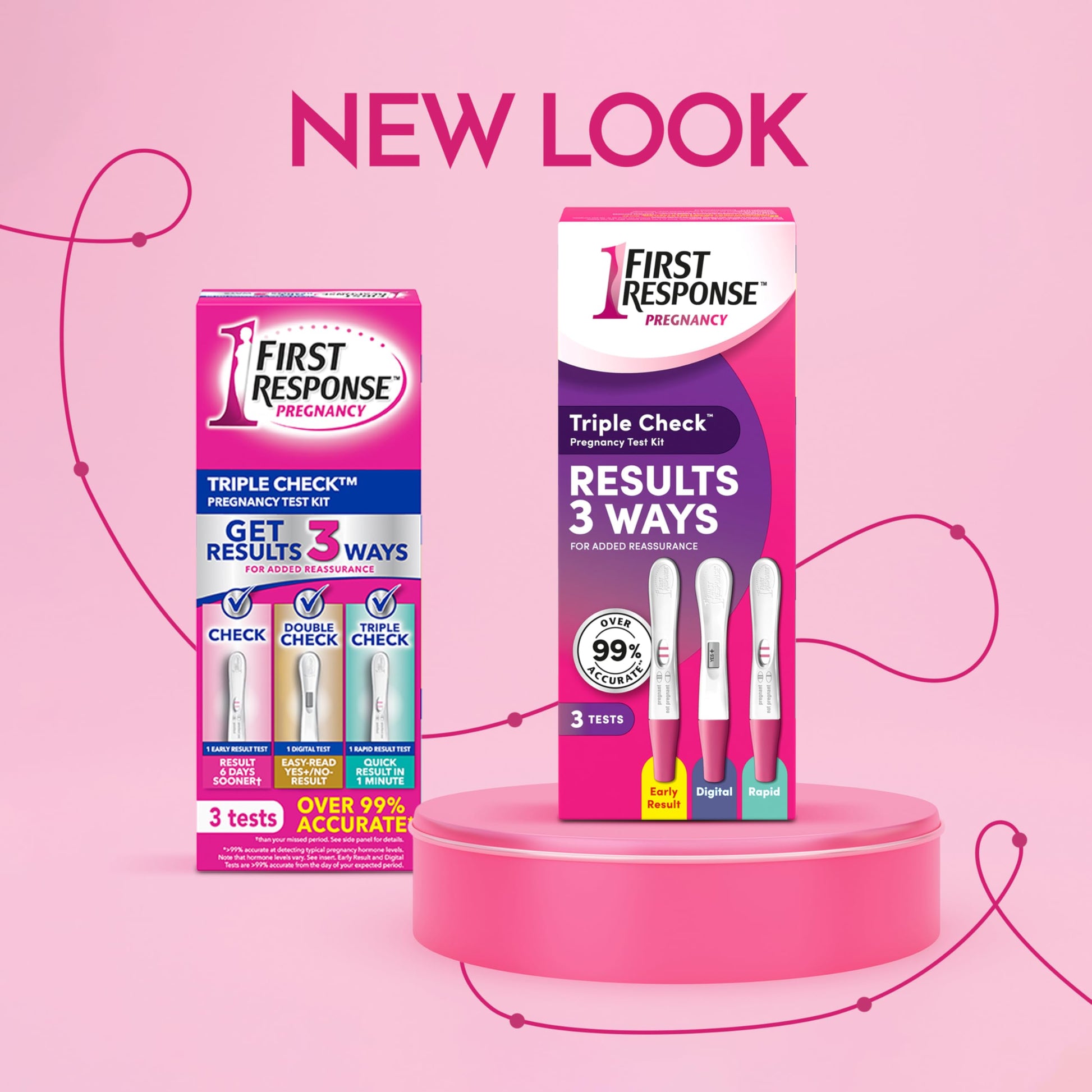 First Response Triple Check - Pregnancy Test Kit - Test 3 Ways- Over 99% Accurate - Analog (2 Count) - Digital (1 Count) - 3 Tests - Available at All In One Marketplace Canada