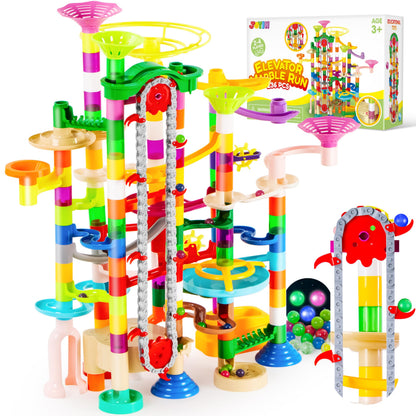 JOYIN 236Pcs Glowing Marble Run with Motorized Elevator- Construction Building Blocks Toys with 30 Glow in The Dark Plastic Marbles, STEM Toy for Boys and Girls Gift for Christmas 🍁 All In One Marketplace Canada