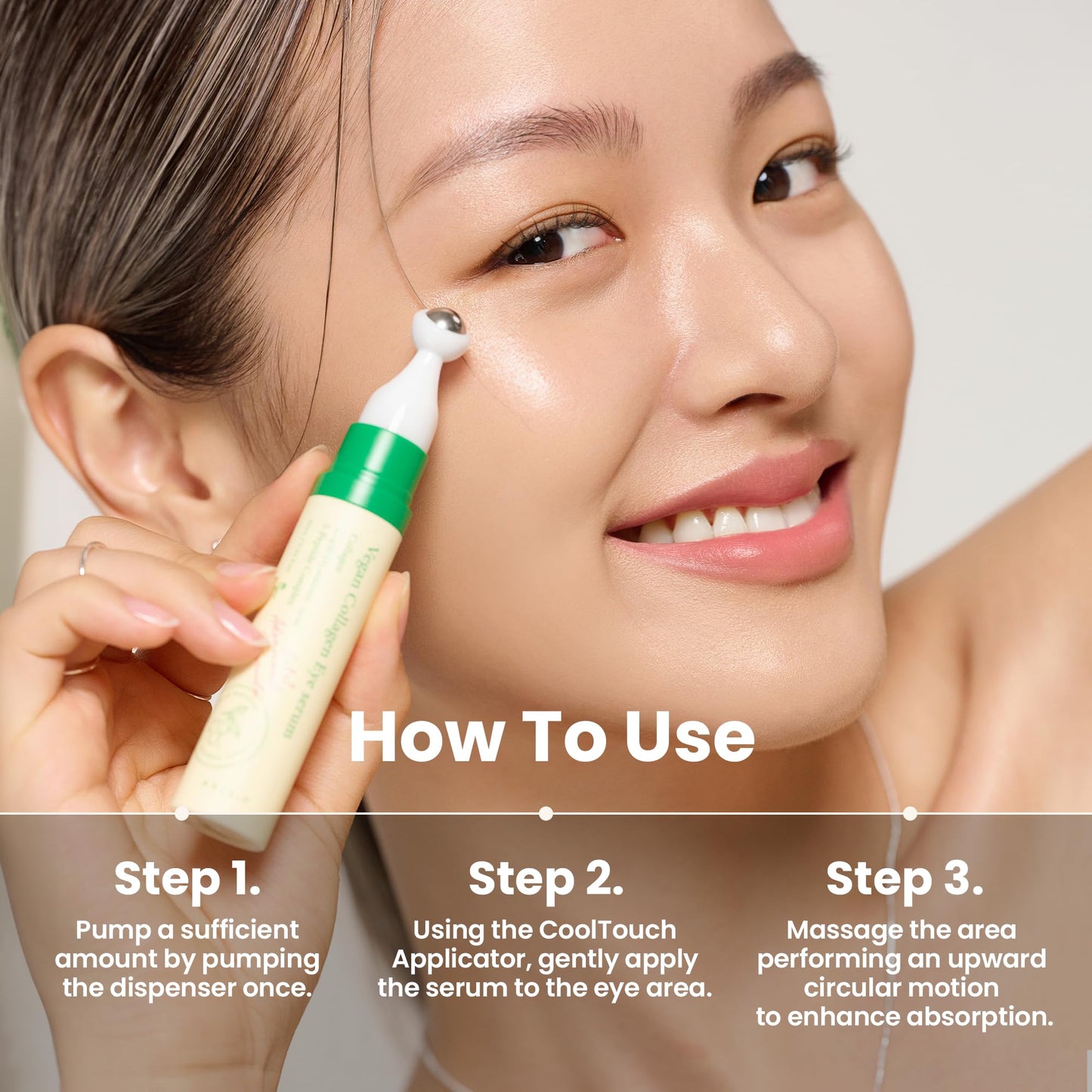 AXIS-Y Vegan Collagen Eye Serum with Triple Hyaluronic Acid & 5-Peptide Complex | Wrinkle Care, Fine Line Reduction, Brightening | Vegan & Cruelty-Free Korean Skin Care | 10ml - Available at All In One Marketplace Canada