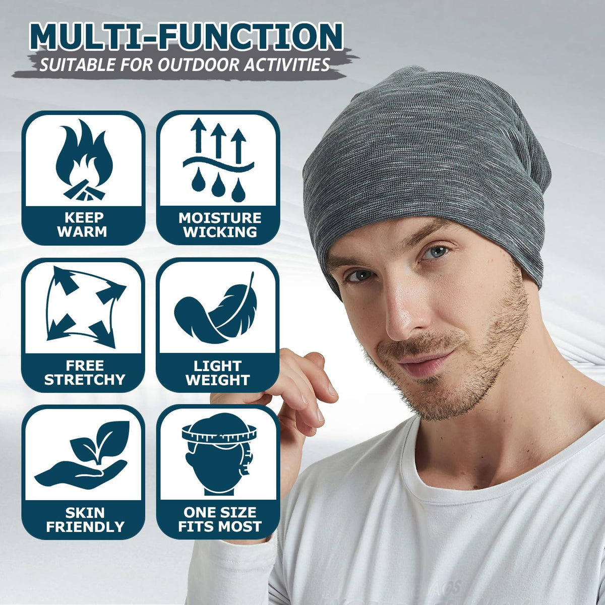 EINSKEY Slouchy Beanie for Men Women, Cotton Multipurpose Daily Headwear 🍁 All In One Marketplace Canada