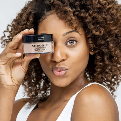 Marcelle Flawless Loose Face Powder, Translucent, Talc-Free, Ultra-Light, Mattifying, Natural & Smooth Finish, Flawless Complexion, Long-Lasting, Hypoallergenic, Fragrance-Free, Cruelty-Free, 55 g MARCELLE