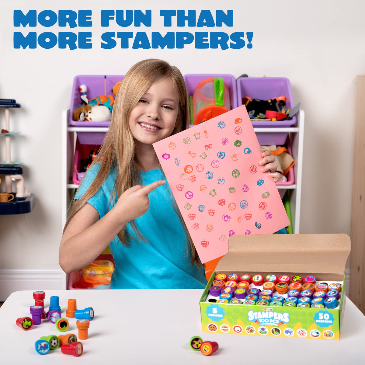 100 Pcs Assorted Stamps for Kids Self-ink Stamps (50 DIFFERENT Designs, Dinosaur, Zoo Safari Stampers) for Party Favor, Carnival Prizes, School, Easter Egg Stuffers, Halloween, Christmas 🍁 All In One Marketplace Canada