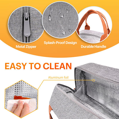 Lunch Bag for Women & Men Adult Insulated Lunch Box, Small Leakproof Cooler Food Lunch Containers Reusable High Capacity Lunch Tote Bags for Work, Travel, Outdoor - Available at All In One Marketplace Canada