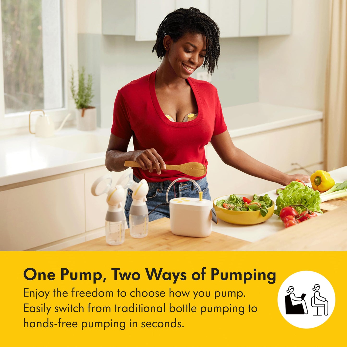 Medela Hands-free Collection Cups, Compatible with Freestyle Flex, Pump in Style with MaxFlow, and Swing Maxi Electric Breast Pumps, 1 set of 2 cups Medela