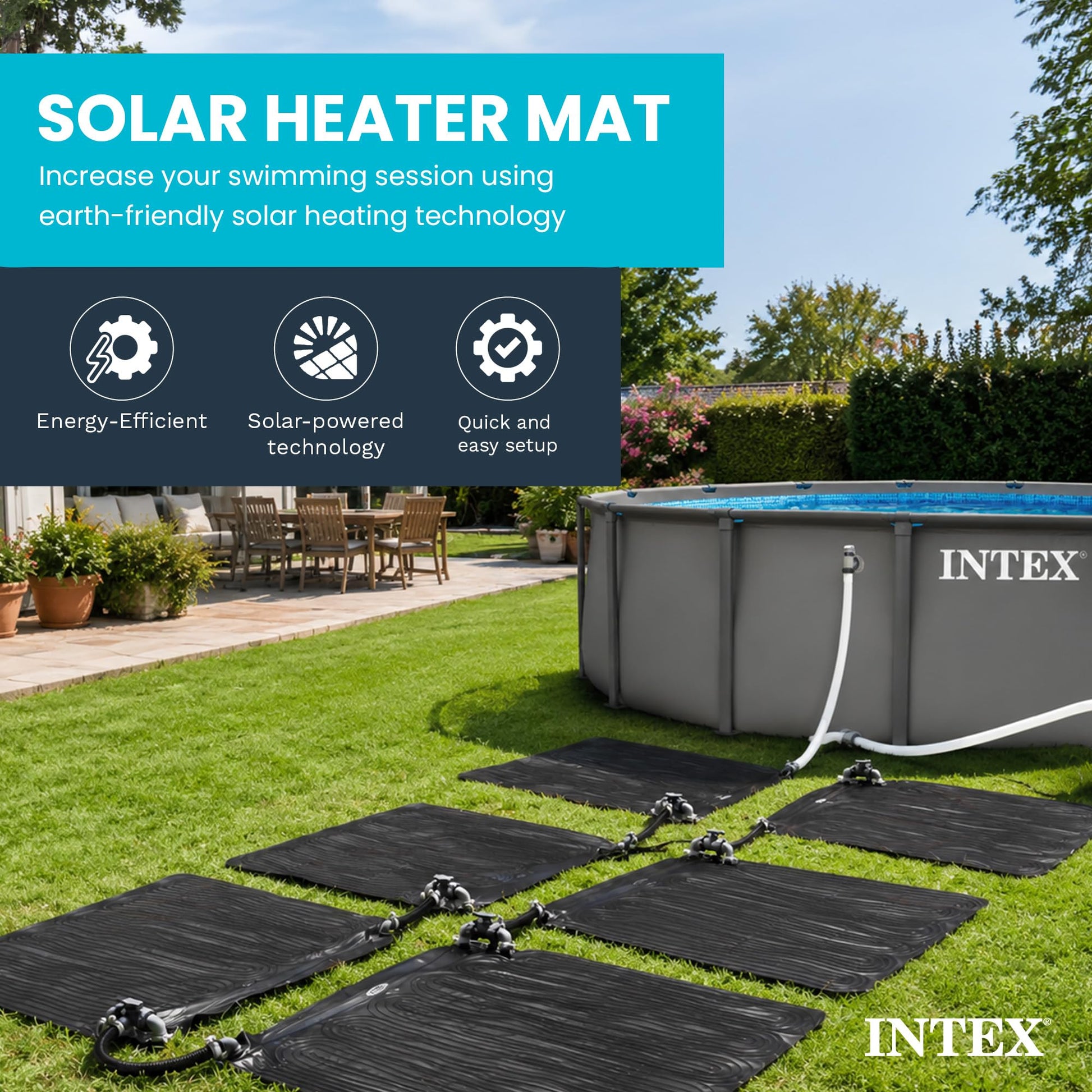 Intex Solar Heater Mat for Above Ground Swimming Pool, 47" X 47"