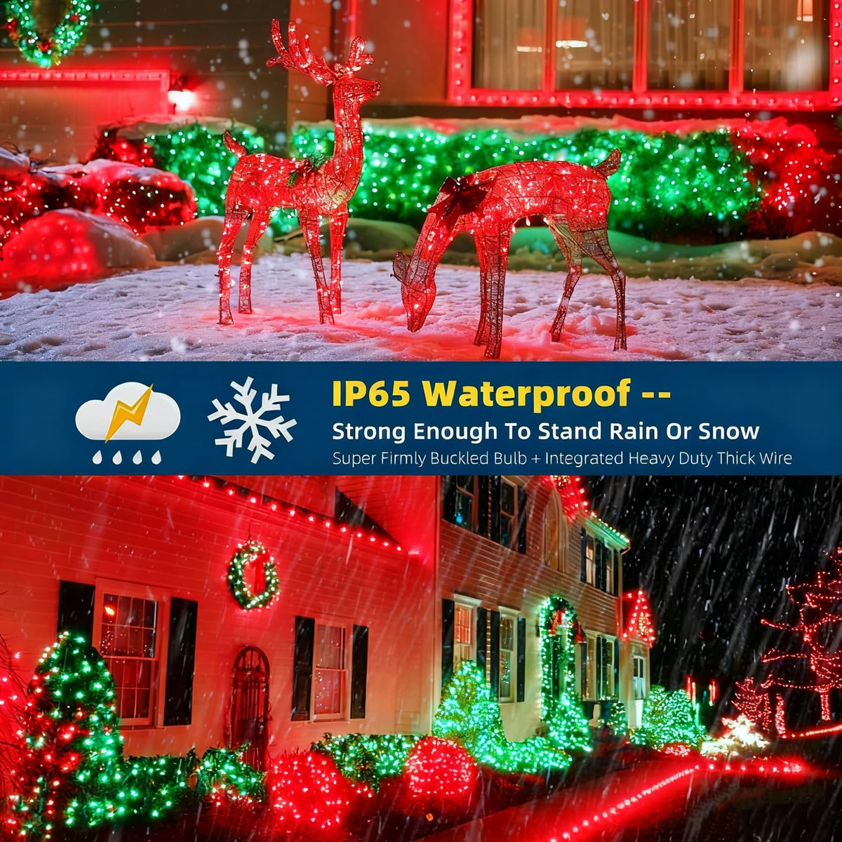 MZD8391 105FT 300LED Christmas Light, Christmas Tree Light, Red Green 🍁 All In One Marketplace Canada