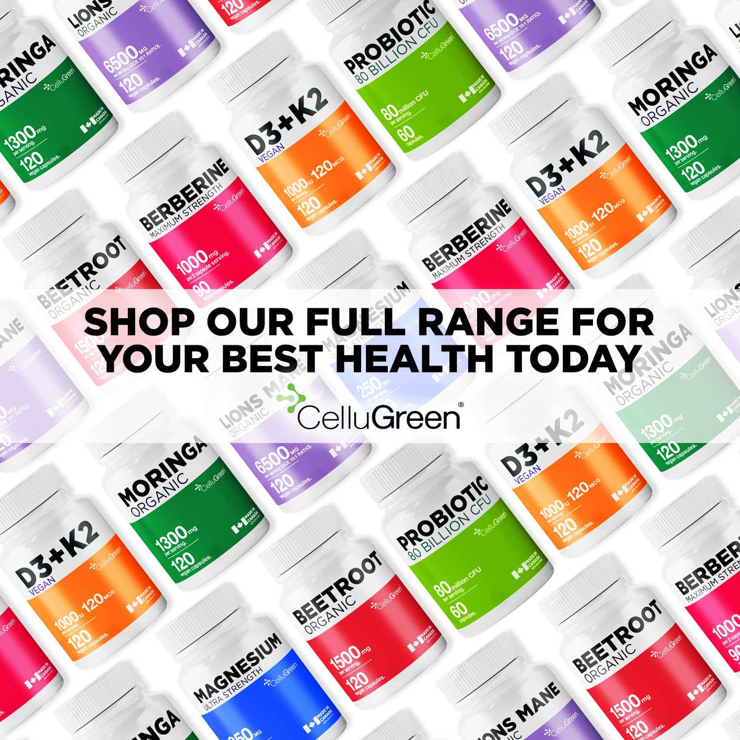 CelluGreen 725mg L-Glutathione MOST POWERFUL AVAILABLE Antioxidant Support for Cellular Health, Liver Detox, Skin & Immune Health, Vegan, Made in Canada. 60 Capsules - Available at All In One Marketplace Canada