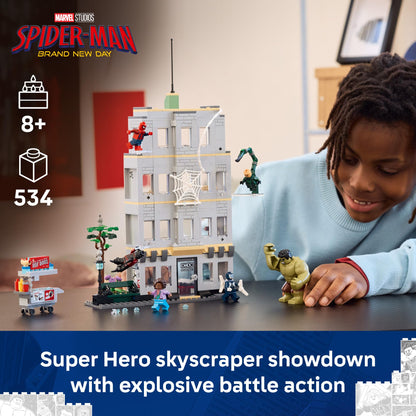 LEGO Marvel Spider-Man vs Hulk Epic Clash - Super Hero Building Toy for Boys & Girls, Ages 8+ - Includes 5 Minifigures & Hulk Figure - Spiderman Toy for Fans - Gift for Birthdays - 76350 LEGO