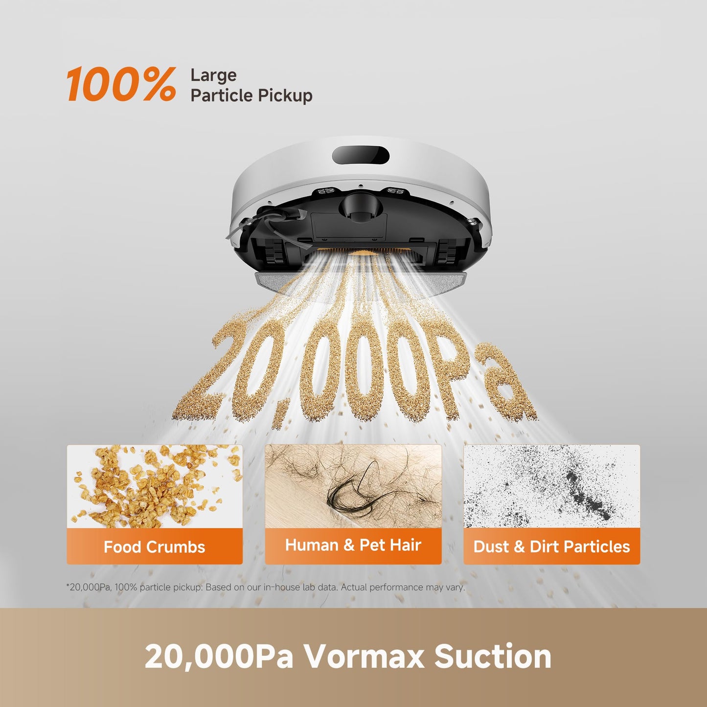 DREAME D20 Air Plus Robot Vacuums and mop, 20,000Pa Suction, Self-Emptying dreame