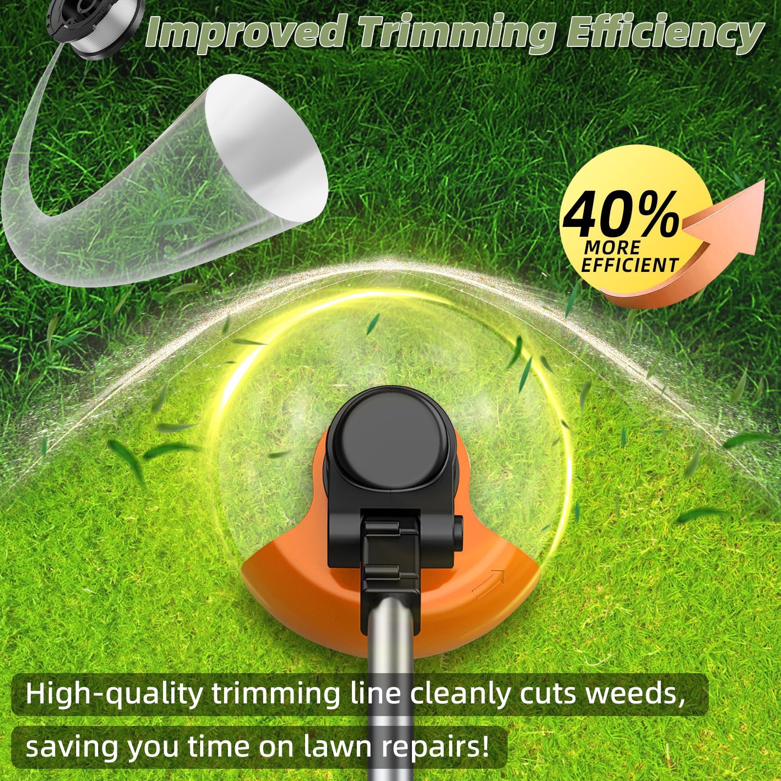 14 Pcs AF-100 Weed Eater Spool Compatible with Black and Decker String Trimmer, 0.065’’ AFS Automatic Feed Replacement Spool, 12 Pcs Spools(360ft Total), 2 Pcs RC-100-P Caps and 2 Springs