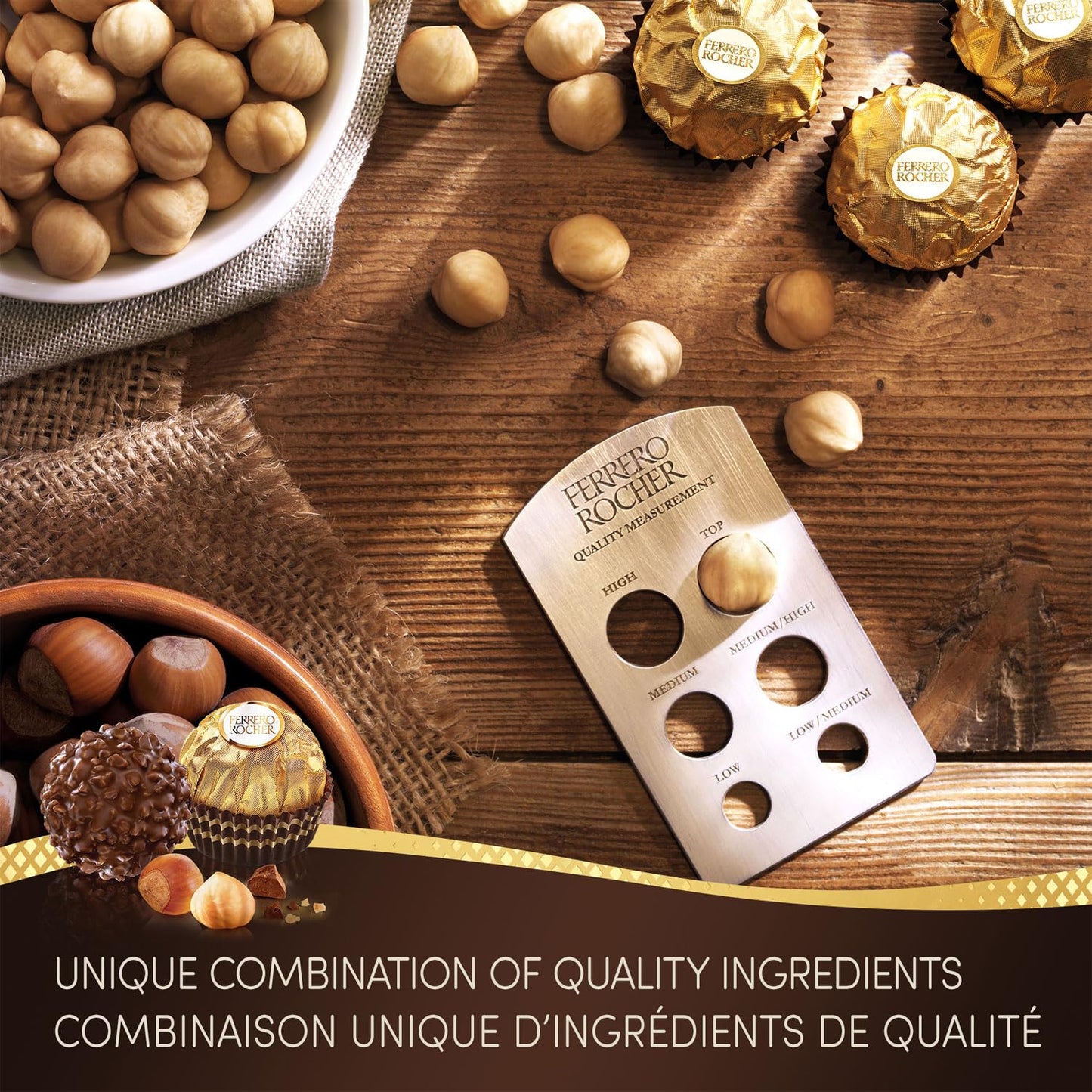 Ferrero Rocher Fine Hazelnut Milk Chocolate - 12 Packs of 3 Pralines (450g)