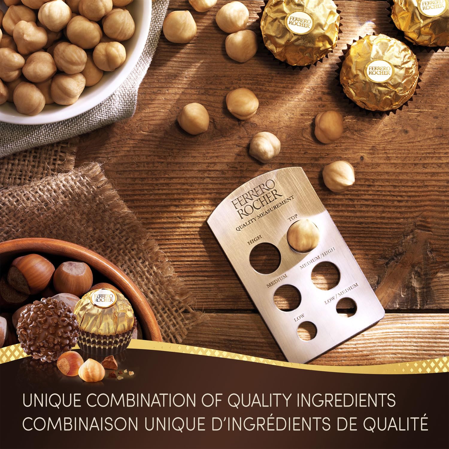 Ferrero Rocher Fine Hazelnut Milk Chocolate - 12 Packs of 3 Pralines (450g)