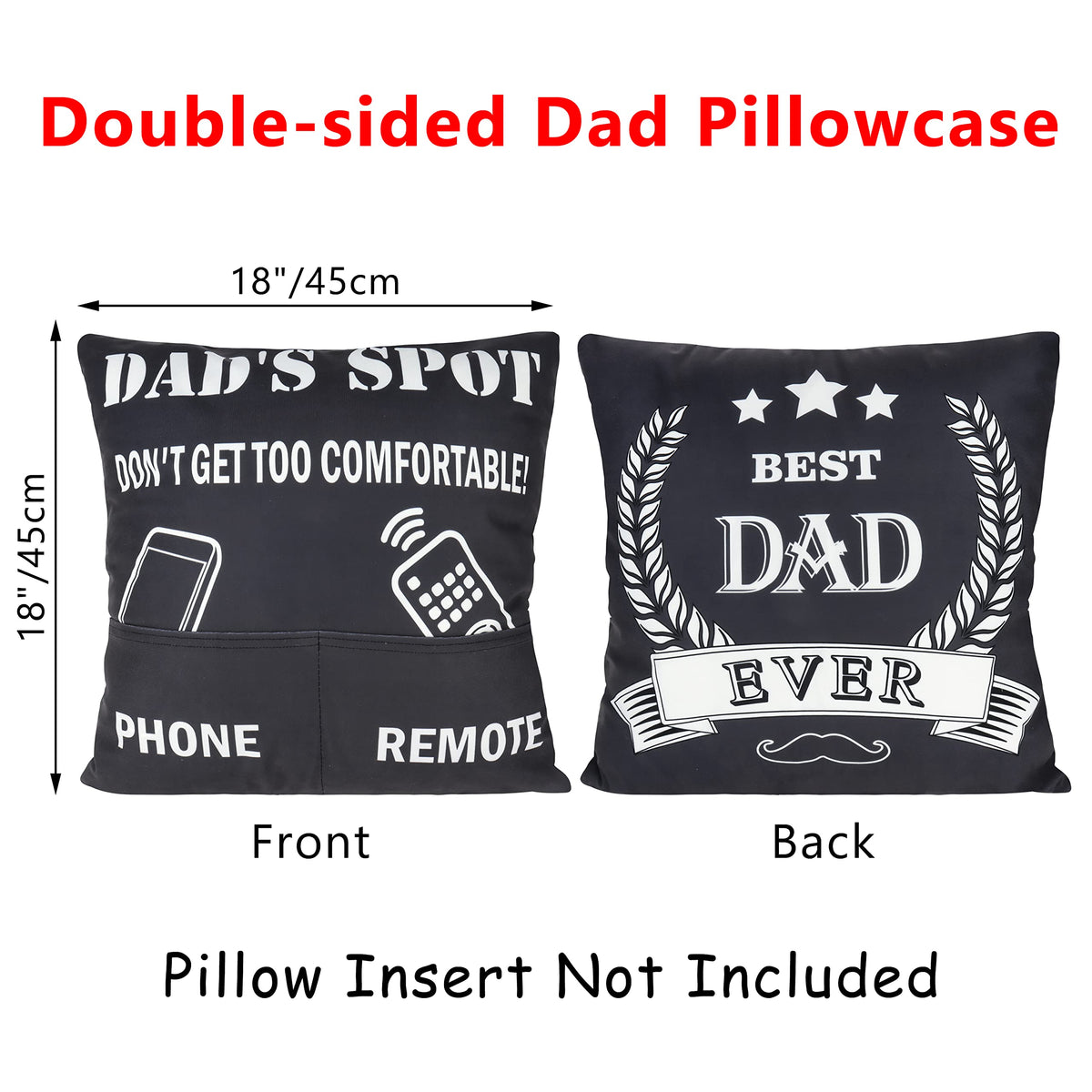 Moyel Funny Dad Gifts Decorative Throw Pillow Cover 18 x 18 🍁 All In One Marketplace Canada