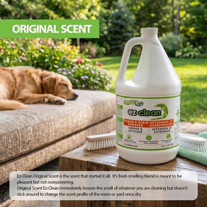 ez-clean Advanced Odor Remover- Highly Concentrated Bio Enzyme - Pet Odor Eliminator for Dog, Cat, and Small Animal Urine - Indoor & Outdoor Use for Any Organic Spills (4L jug)