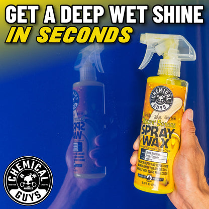Chemical Guys Blazin' Banana Spray Wax for Car Shine & Protection - Natural Carnauba Formula for Glossy Finish on Paint, Chrome, Metal & Glass - Easy Spray-On, Wipe-Off Application, 473 ml Chemical Guys
