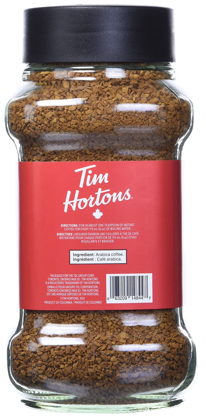 Tim Hortons Medium Roast Instant Coffee, 100% Colombian, 300g Jar