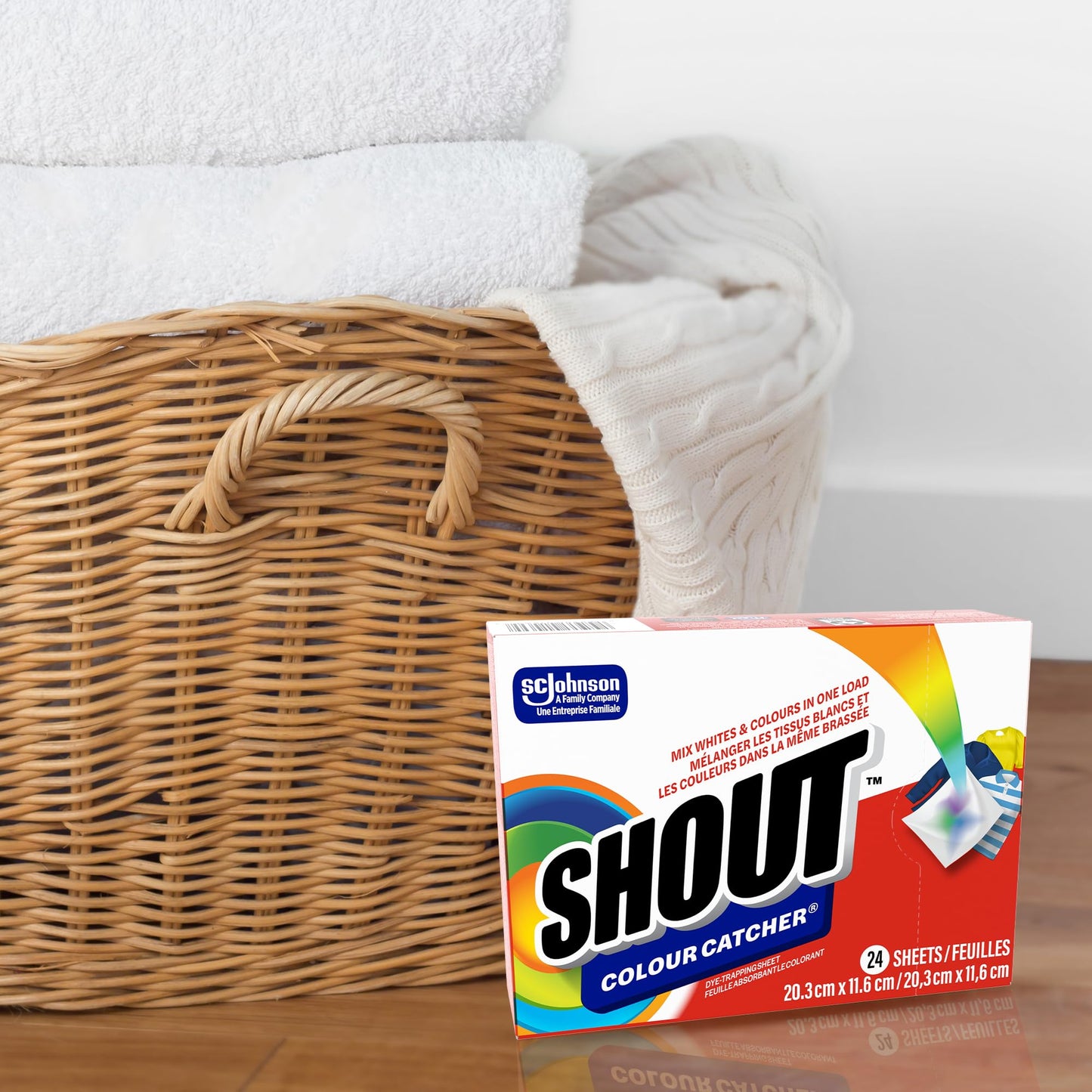 Shout Colour Catcher Dye-Trapping Sheets for Laundry, Allow Mixed Washes, Prevent Color Runs and Maintain Original Clothing, 72 Count - Available at All In One Marketplace Canada