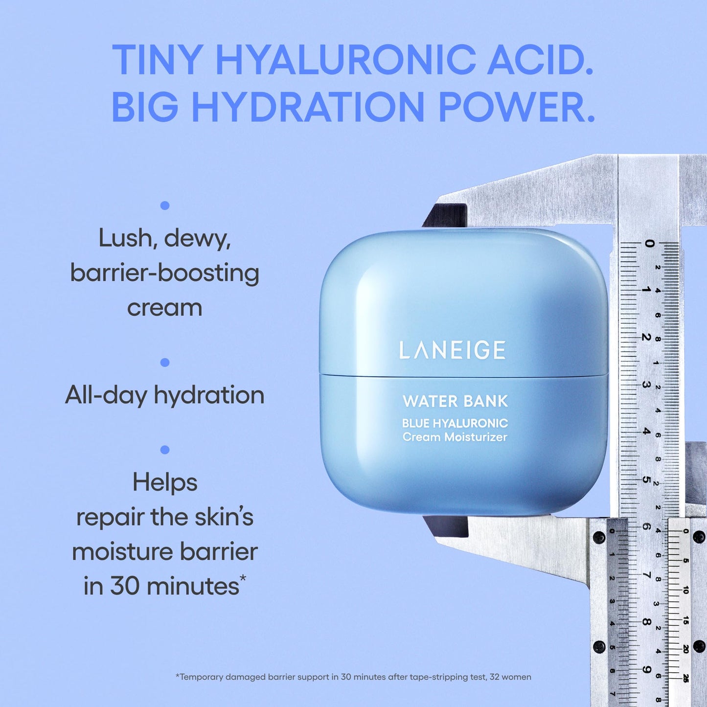 LANEIGE Water Bank Blue Hyaluronic Cream Moisturizer Refill: Hydrating Korean Face Cream with Squalane & Ceramide for Skin Barrier Support, Dermatologist-Tested LANEIGE