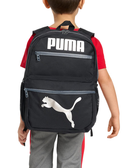 PUMA Kids' Meridian Backpack, Gray/Yellow Backpack, Youth Size