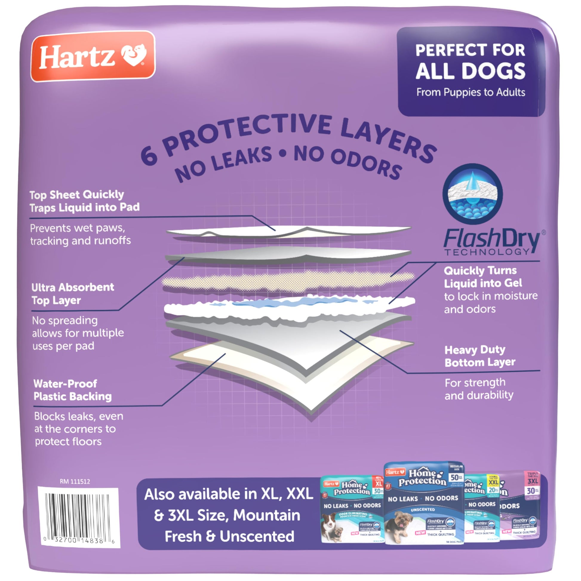 Hartz Home Pro Odor Eliminating Dog Pads, 50-Count Hartz