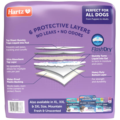 Hartz Home Pro Odor Eliminating Dog Pads, 50-Count Hartz