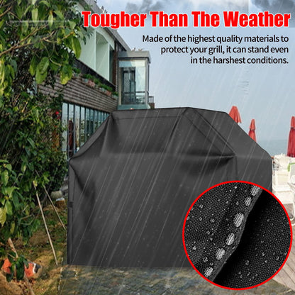 Grill Cover, 52 inch BBQ Gas Grill Cover Waterproof Weather Resistant, UV and Fade Resistant, UV Resistant Material for Weber Char-Broil Nexgrill Grills and More, Black