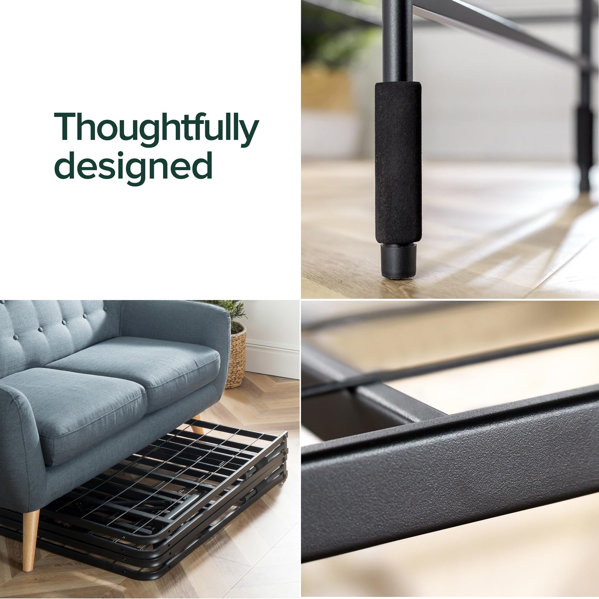 ZINUS SmartBase Tool-Free Assembly Mattress Foundation / 14 Inch Metal Platform Bed Frame/No Box Spring Needed/Sturdy Steel Frame/Underbed Storage, Black, Twin, Regular Zinus