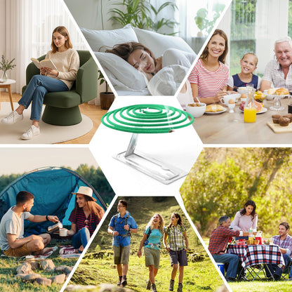 SCENTORINI Citronella Incense, Citronella Coils with Coil Holder, 48 Pcs, Suitable for Summer Home Outdoor Use, Pool Side, Patio, Porches, Courtyards, Farms, Garden Planting Area - Available at All In One Marketplace Canada
