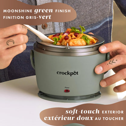 Crock-Pot Electric Lunch Box, Portable Food Warmer for On-the-Go, 20-Ounce (591 mL), Moonshine Green - Available at All In One Marketplace Canada