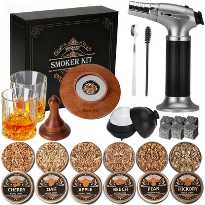 Whiskey Smoker Kit with Torch - Cocktail Smoker Kit Bourbon Gift for Men 🍁 All In One Marketplace Canada