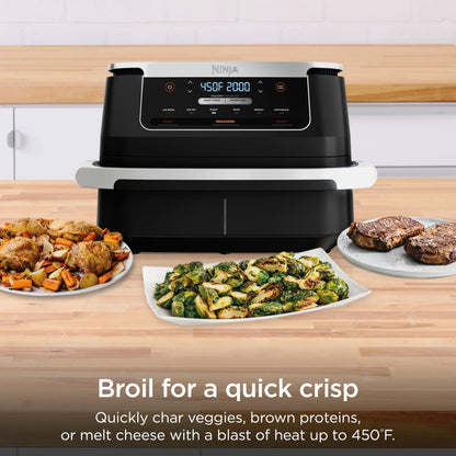 Ninja Foodi Air Fryer, 7 Qt/6.6L MegaZone, 6-in-1, Black, DZ071C