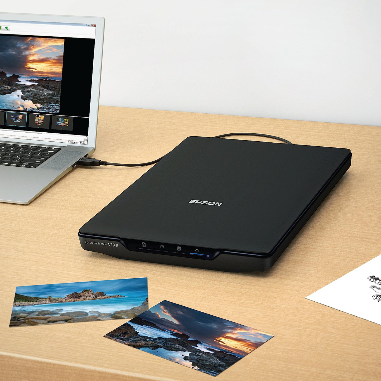 Epson Perfection V19 II Flatbed Photo Scanner 4800 dpi Optical Resolution Epson