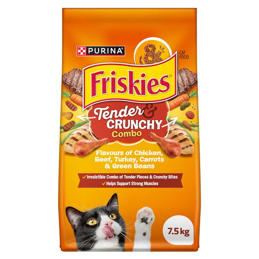 Friskies Grillers Tenders & Crunchy Bites Dry Cat Food - 7.5 kg Bag