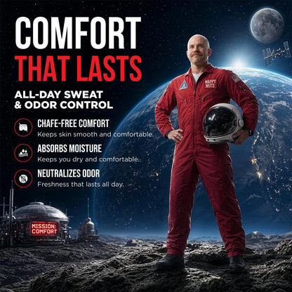 Happy Nuts Comfort Cream Deodorant For Men: Anti-Chafing Sweat Defense, Odor Control, Aluminum-Free Mens Deodorant & Hygiene Products for Men's Private Parts - Available at All In One Marketplace Canada