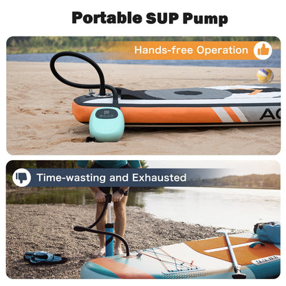 dwndpump Electric Paddle Board Pump, Rechargeable 20PSI SUP Pump, Dual-Stage Inflation and Deflation, Portable Electric Air Pump for Kayaks, Wind Wings, SUPs(Green) - Available at All In One Marketplace Canada