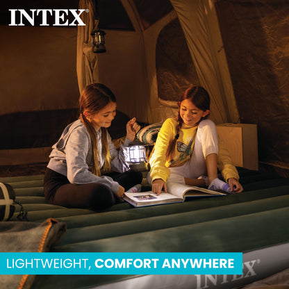 INTEX 64761E Dura-Beam Standard Downy Air Mattress: Fiber-Tech – Twin Size – Built-in Foot Pump – 10in Bed Height – 300lb Weight Capacity 🍁 All In One Marketplace Canada