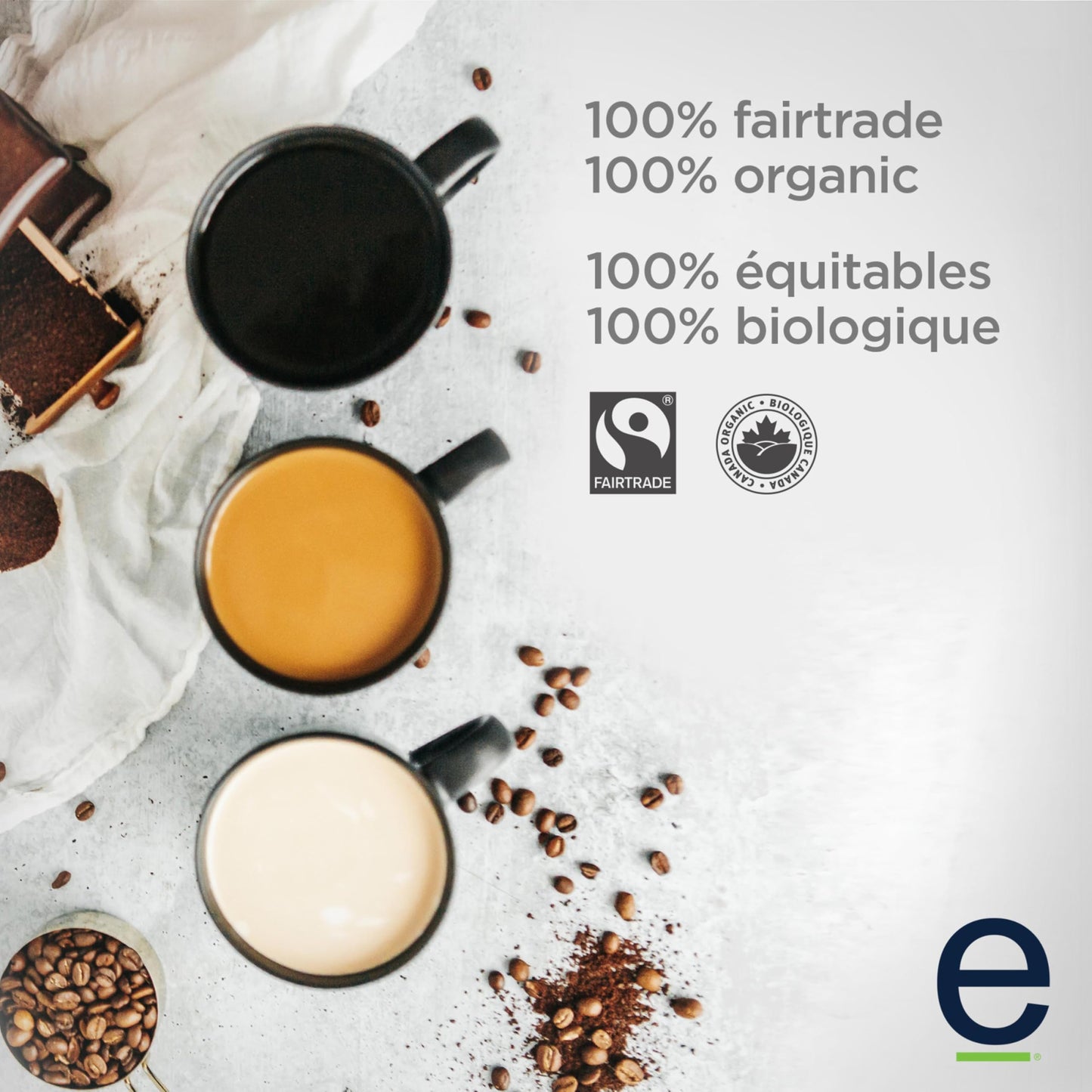 Ethical Bean Lush Medium Dark Roast Fairtrade Organic Whole Bean Coffee 907g Bag, 6 ct Case 🍁 All In One Marketplace Canada