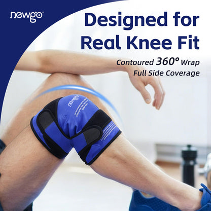 NEWGO Ice Pack for Knee Replacement Surgery, Reusable Gel Cold Pack Knee Ice Pack Wrap Around Entire Knee for Knee Injuries, Knee Ice Wrap for Pain Relief, Swelling, Bruises - Available at All In One Marketplace Canada
