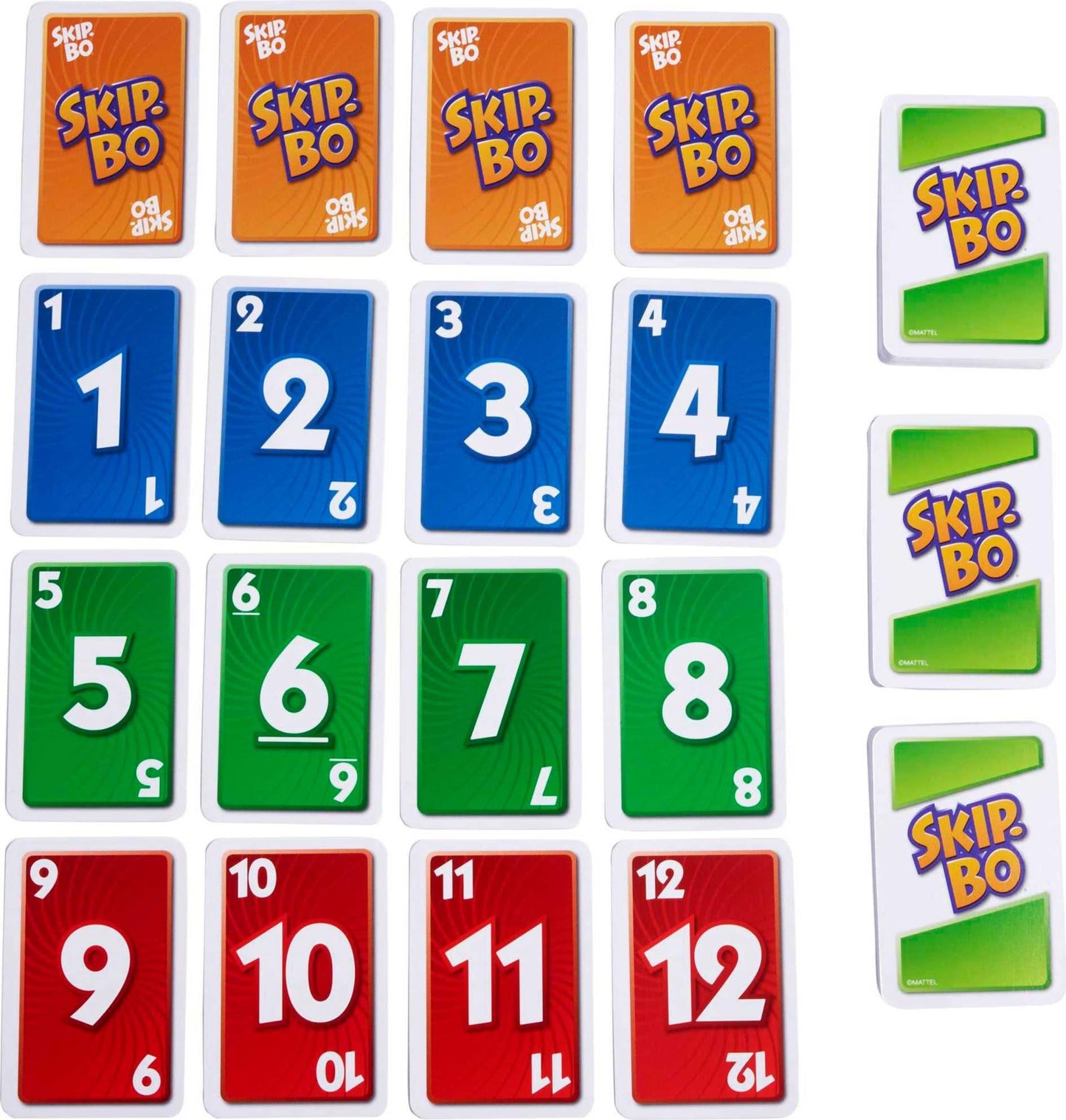 Mattel Games Skip Bo Card Game in Decorative Tin with 162 Cards, Sequencing Family Game for 2 to 6 Players, Kids Ages 7 Years & Older
