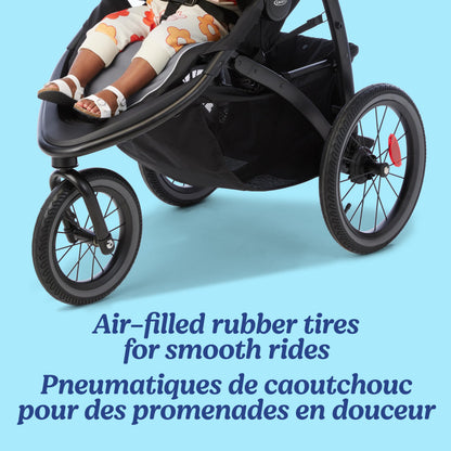 Graco FastAction Jogger LX Travel System, Compact Jogging Baby Stroller and Car Seat Combo with SnugRide SnugLock 35 Lite Infant Car Seat, Rear-Facing from 1.8-16 kg (4-35 lb), Mansfield