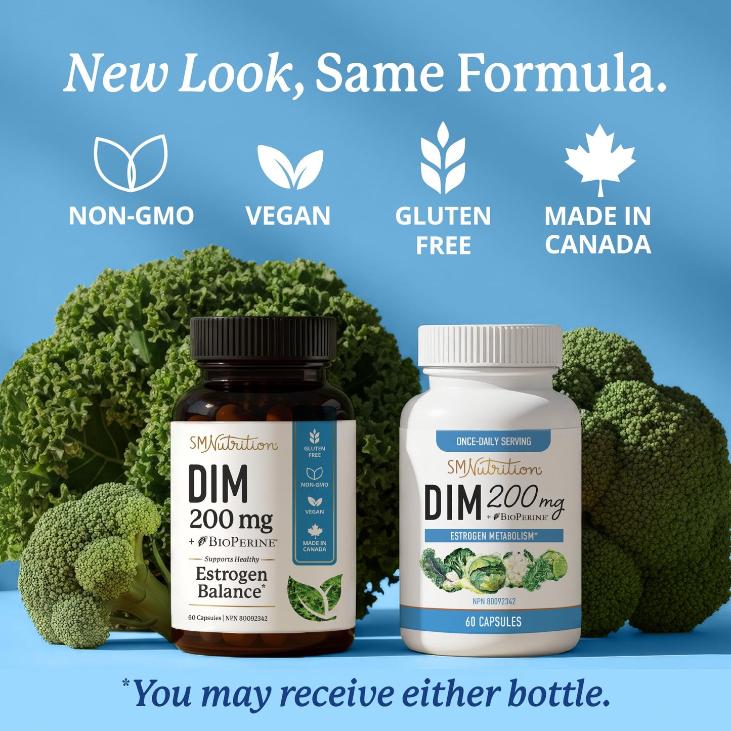 DIM Supplement 200 mg | Estrogen Balance for Women & Men | Hormonal Acne, Hormone Balance, PMS, Bloating, Antioxidant & Menopause Supplements for Women | Canadian Made, Vegan Diindolylmethane | 60 Ct - Available at All In One Marketplace Canada