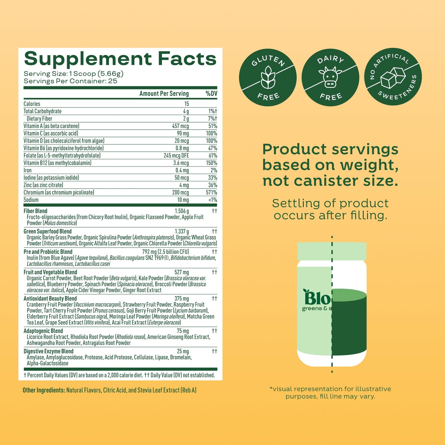 Bloom Nutrition Superfood Greens Powder, Digestive Enzymes with Probiotics and Prebiotics, Gut Health, Bloating Relief for Women, Chlorella, Green Juice Mix with Beet Root Powder, 25 SVG, Mango - Available at All In One Marketplace Canada