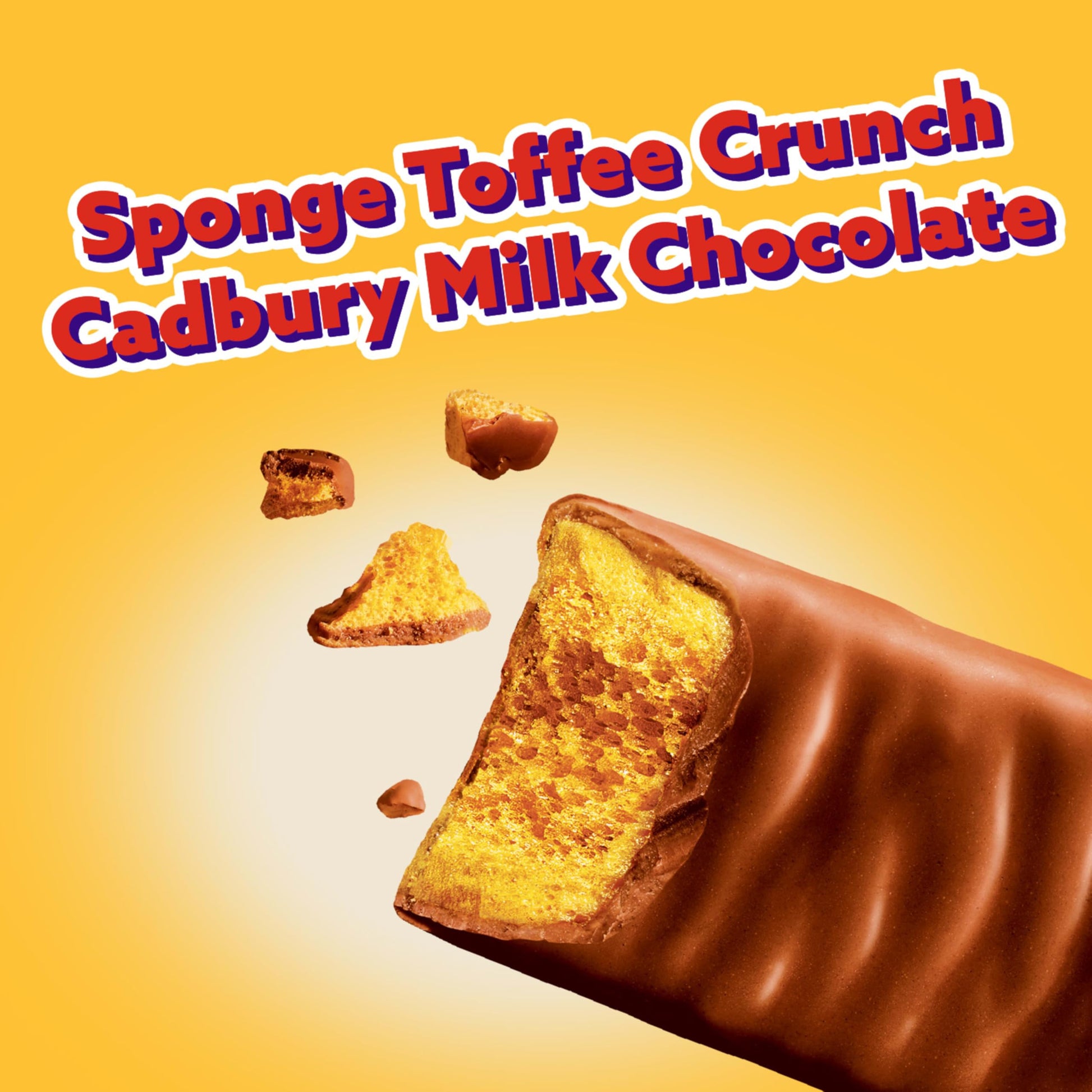 Crunchie Chocolate Bars, Full Size, 44g Each, Box of 24 Individually Wrapped