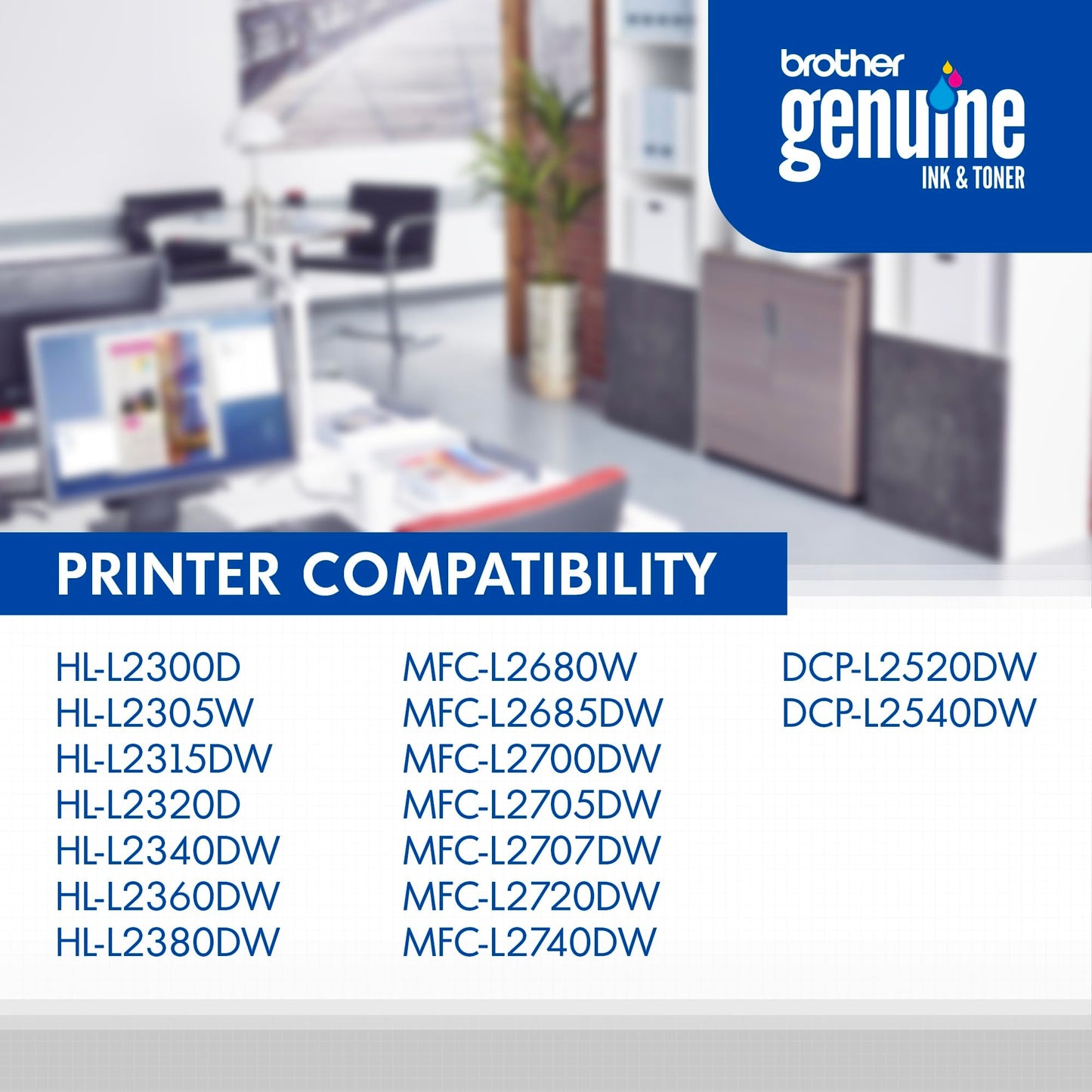 Brother Original TN630 Standard Yield Black Toner Cartridge, Original Toner Replacement cartridges, Toner for Brother Laser Printers HL-L2320D, DCP-L2520DW, MFC-L2700DW, MFC-L2720DW and More Brother