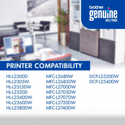 Brother Original TN630 Standard Yield Black Toner Cartridge, Original Toner Replacement cartridges, Toner for Brother Laser Printers HL-L2320D, DCP-L2520DW, MFC-L2700DW, MFC-L2720DW and More Brother