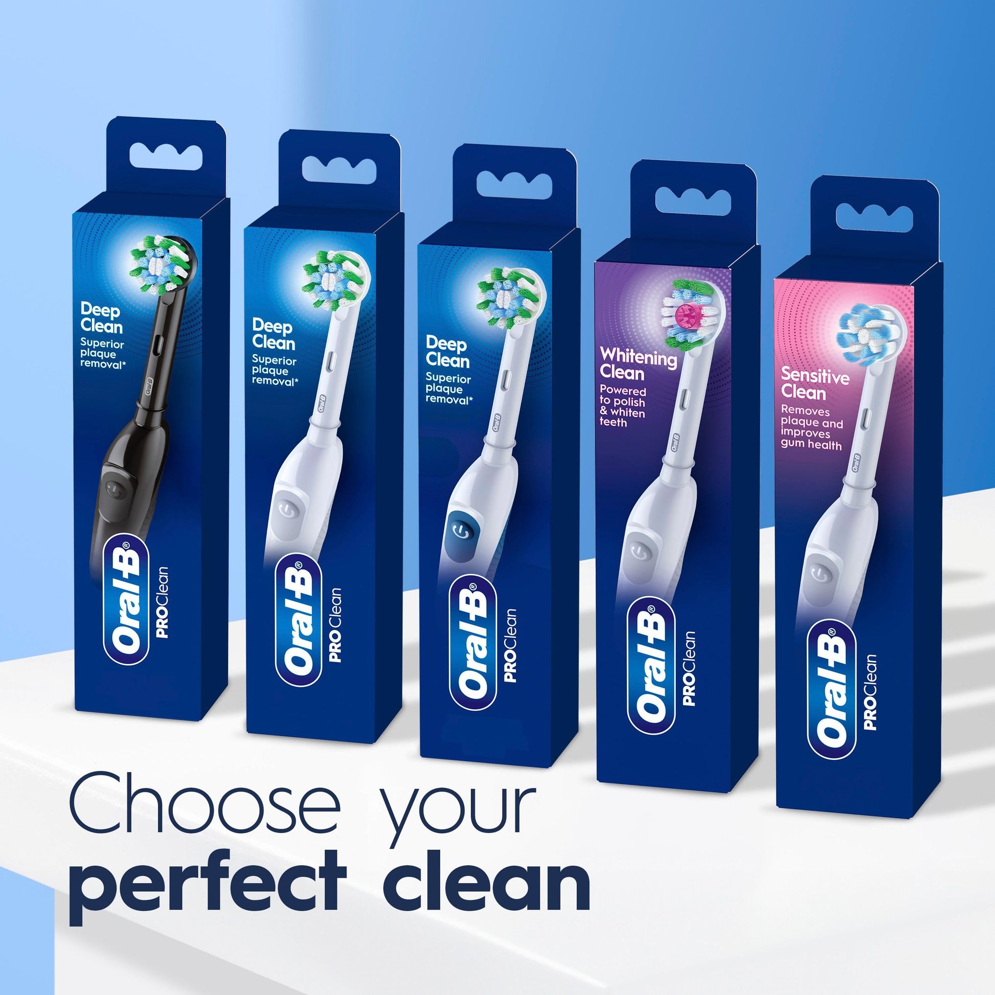 Oral B Pro Clean Battery Toothbrush, Sensitive Clean - White, 1 Toothbrush, 1 Brush Head, Built-in Timer and batteries included Oral-B