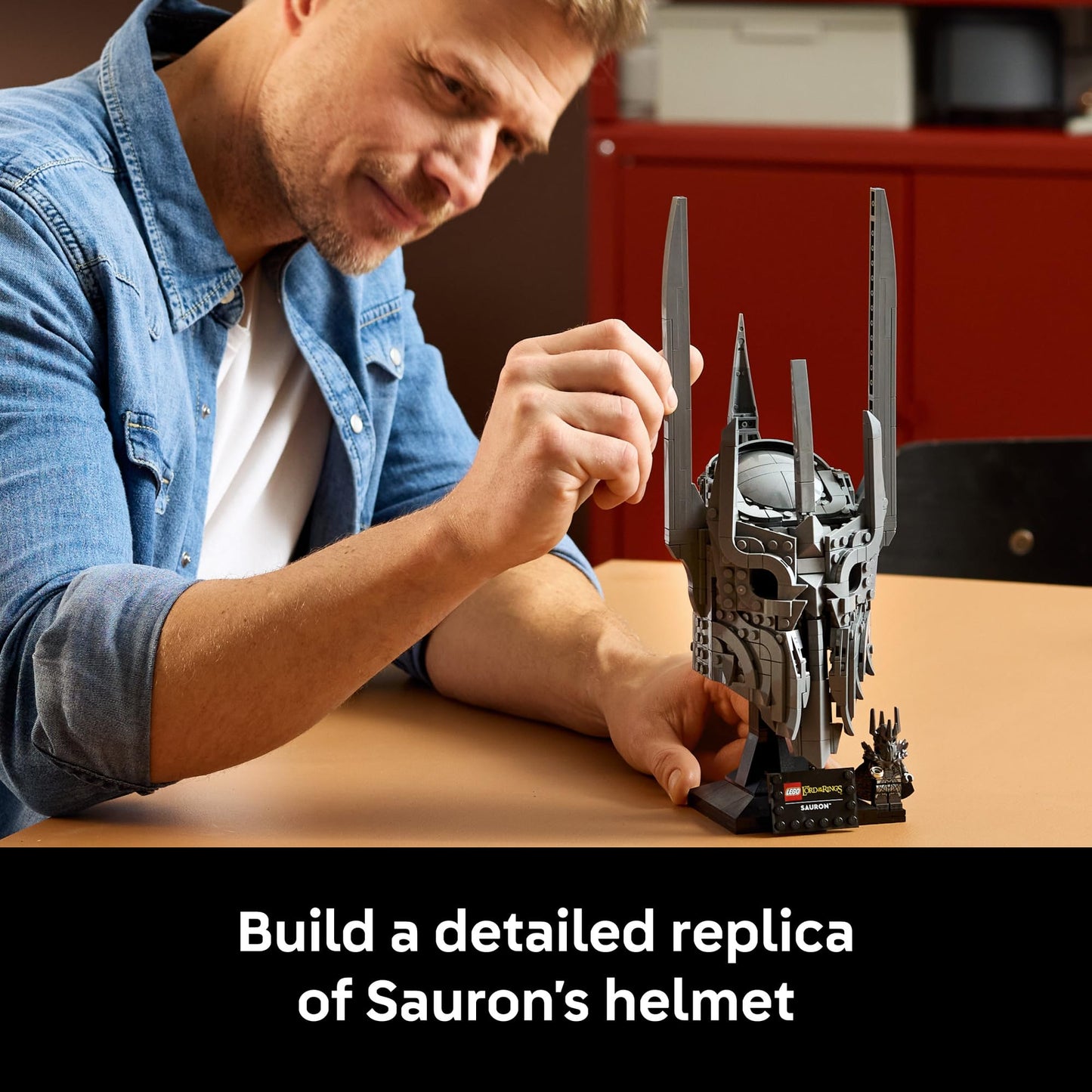 LEGO Icons The Lord of The Rings: Sauron's Helmet - Building Set for Adults, Ages 18+ - Bedroom, Home Office, Book Shelf Decor - with Sauron Minifigure - Gift for LOTR Fans - 11373 - Available at All In One Marketplace Canada