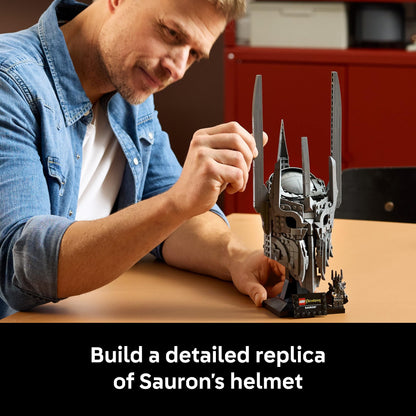 LEGO Icons The Lord of The Rings: Sauron's Helmet - Building Set for Adults, Ages 18+ - Bedroom, Home Office, Book Shelf Decor - with Sauron Minifigure - Gift for LOTR Fans - 11373 - Available at All In One Marketplace Canada