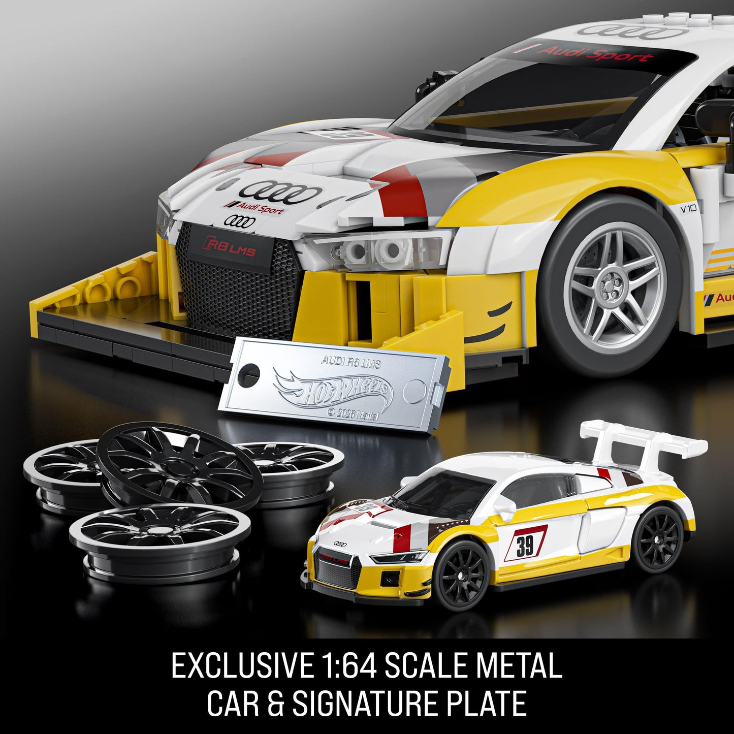 Mattel Brick Shop Hot Wheels Elite Series ’15 Audi R8 LMS Building Set Mattel