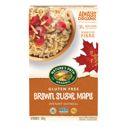 Nature's Path Organic Brown Sugar Maple Instant Oatmeal, 320 g (Pack of 6)